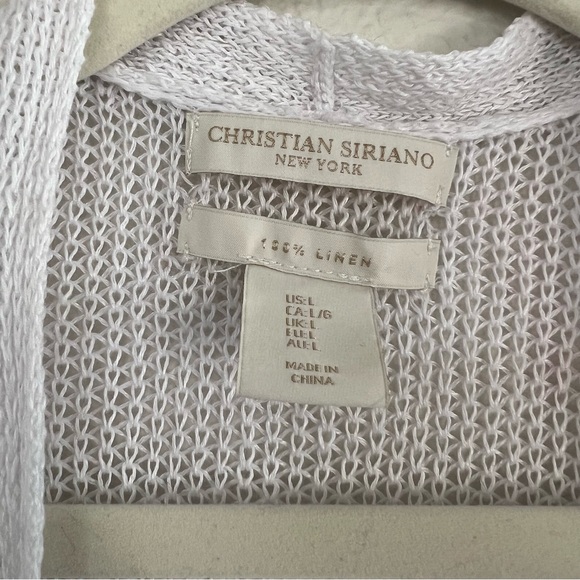 Christian Siriano New York 100% Linen Cardigan Ombré - Picture 7 of 8